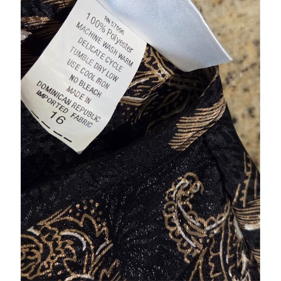 Nicola Womens Size 16  Shoulder Pads Animal Paisley Old Money Blouse - Picture 9 of 14